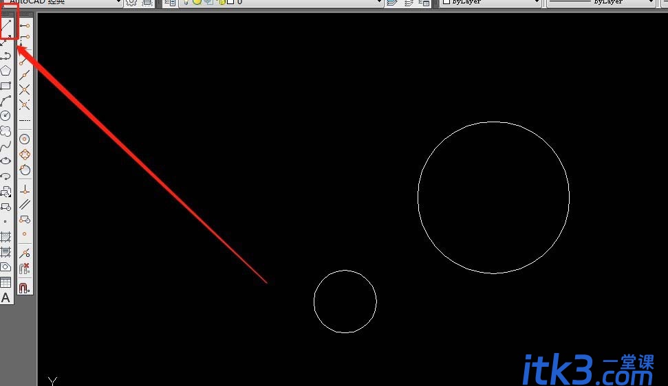 CAD怎么绘制两个圆的公切线? cad两圆公切线画法-3
