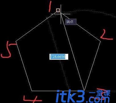 CAD怎么绘制一个标准的五角星?-4