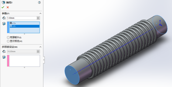 solidworks外螺纹怎么画？ 螺纹实例教程-8