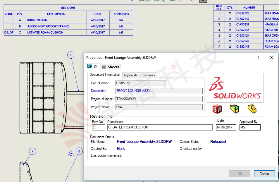 SOLIDWORKS工程图修订表关联PDM-7