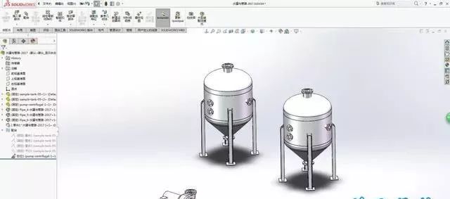 SolidWorks软件绘制管路系统-2