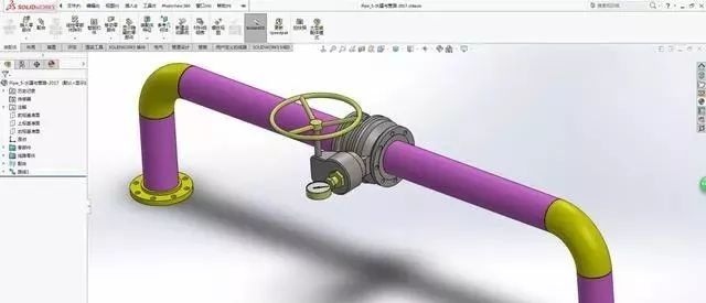 SolidWorks软件绘制管路系统-4