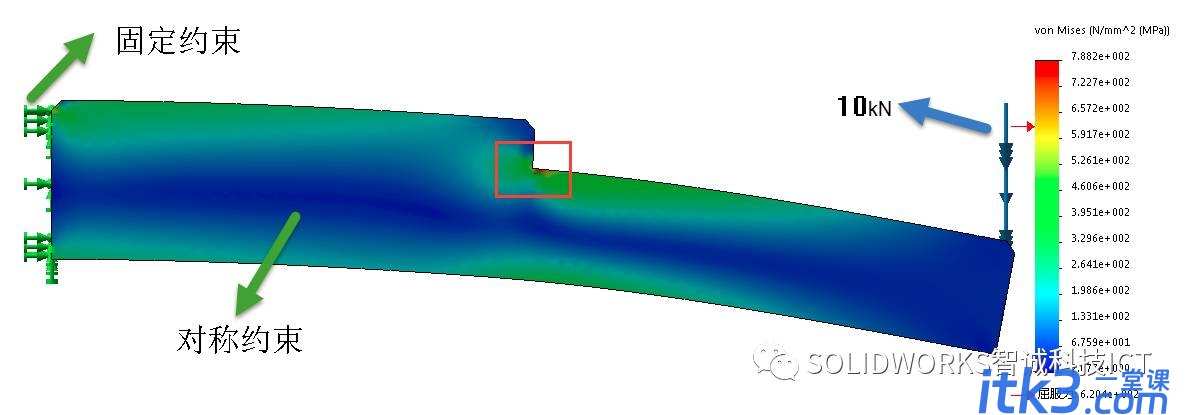 SOLIDWORKS Simulation优化结构圆角设计-3